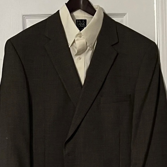 JOS A. BANK MEN’S OLIVE WOOL SPORT COAT/SIZE 50 REG/NEW WITHOUT TAGS/NEVER WORN!